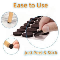 Felt Pads Small 3/8″ Felt Pads for Cabinet 3/8″ Round 234pcs Brown – Round