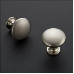 Round Zinc Knobs for Kitchen and Bathroom – 30 Count