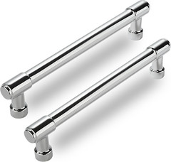 10 Pack Polished Chrome Cabinet Pulls,5 Inch Hole Centers Cabinet Handles