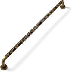 Antique Brass Swirl Cabinet Handles – 6 Pack, 10-Inch Rustic Drawer Pulls