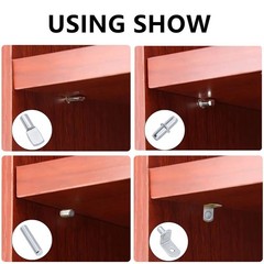 120Pcs Shelf Pins Kit4 Styles Nickel Plated Shelf Support Pegs Plated Shelf Pin