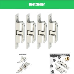 Alise Double Roller Catch Latch – Adjustable Brass Cabinet Door Latch, Pack of 4