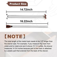 Drawer Slides Center Track for Kenlin Rite-Trak II Rails Kit, 16 Inch Drawer …