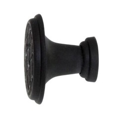 Laurey Churchill 1 1/8″ Cabinet Knob Oil-Rubbed Bronze Buff Black Leather 12092