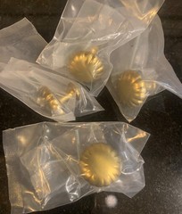 4 Brass Knobs for Drawers and Cabinet Pulls Hardware