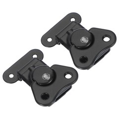 2 Pcs Steel Spring Loaded Butterfly Twist Latch 2″x1.5″ Black