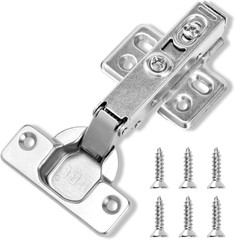 50 Pack Soft Close 110° Cabinet Hinges, 3D Adjustable for Frameless Doors