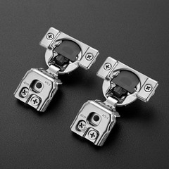 Ravinte 60 Pack 30 Pairs 1-1/4 inch Overlay Soft Close Hinges Satin Nickel
