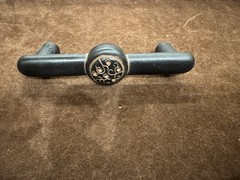Ann At Home Sasha 3 Inch Pewter Pull Black With Terra Cotta Wash