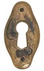 Furniture Hardware Key Hole Escutcheon Oxidized Brass Keyhole Plate