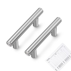 10 Pack 4 Cabinet Pulls Brushed Nickel Stainless 2-1/2 Hole Center