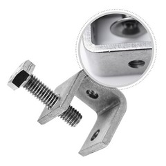 C-clamp Jaw U-shaped Clip Silver Stainless Steel Table Bracket With Screw