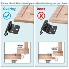 2/10/20/50/100pcs Kitchen Cabinet Self Closing Face Mount Cupboard Door Hinges