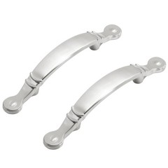 HESTIA HARDWARE 10 Pack | Satin Nickel Cabinet Pulls 3 Inch | Arched Silver D…