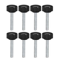 M4 x 30mm Male Thread Knurled Clamping Knobs Grip Thumb Screw on Type 8 Pcs
