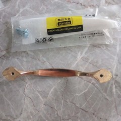 6 Enamel Floral Cabinet Handles Rose Gold Tone Pulls 5″ On Center NOS T3474