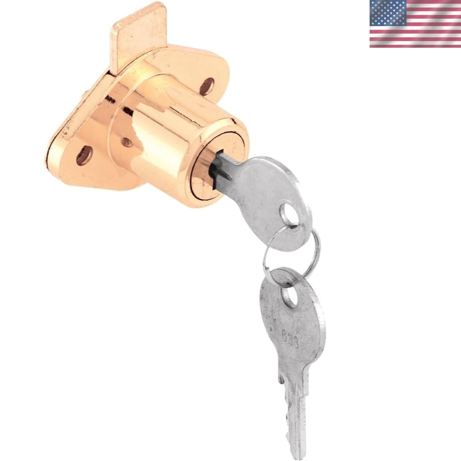 Quick Install Brass Cabinet Lock – Secure Storage for Drawers & Cabinets