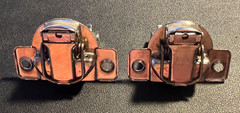 Pair of GRASS 860-45 Self-Closing Hinges with W10 21 Plate | 5/8″ Overlay