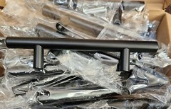 Sapphire Delta Series Modern Cabinet Pull Black with Textured Crosshatch 19 PACK