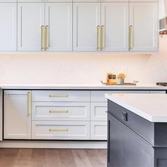 10 Pack 6 Inch Solid Kitchen Cabinet Handles Brushed Gold Heavy Duty Cabinet Pul