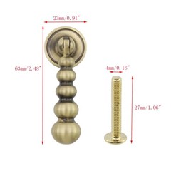 2pcs Solid Brass Cabinet Knobs Bronze Drop Pulls Vintage Drawer Pendant Knobs…