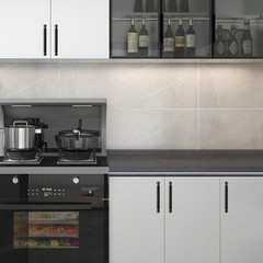 6 Pack Matte Black Cabinet Pulls 12.6in Hole Center Zinc Drawer Handles