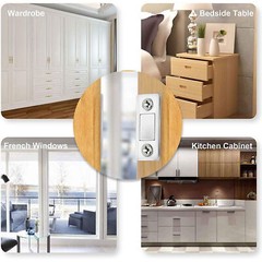 Strong Magnetic Door Closer Cabinet Catch Latch Cupboard Ultra Thin Closures Lot