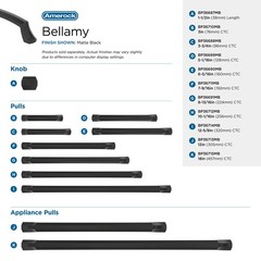 Amerock 18″ Bellamy Matte Black Appliance Pull