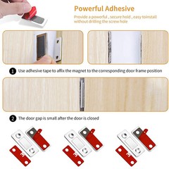 Lot Strong Magnetic Door Drawer Catch Ultra Thin Self Closing Cupboard Closures