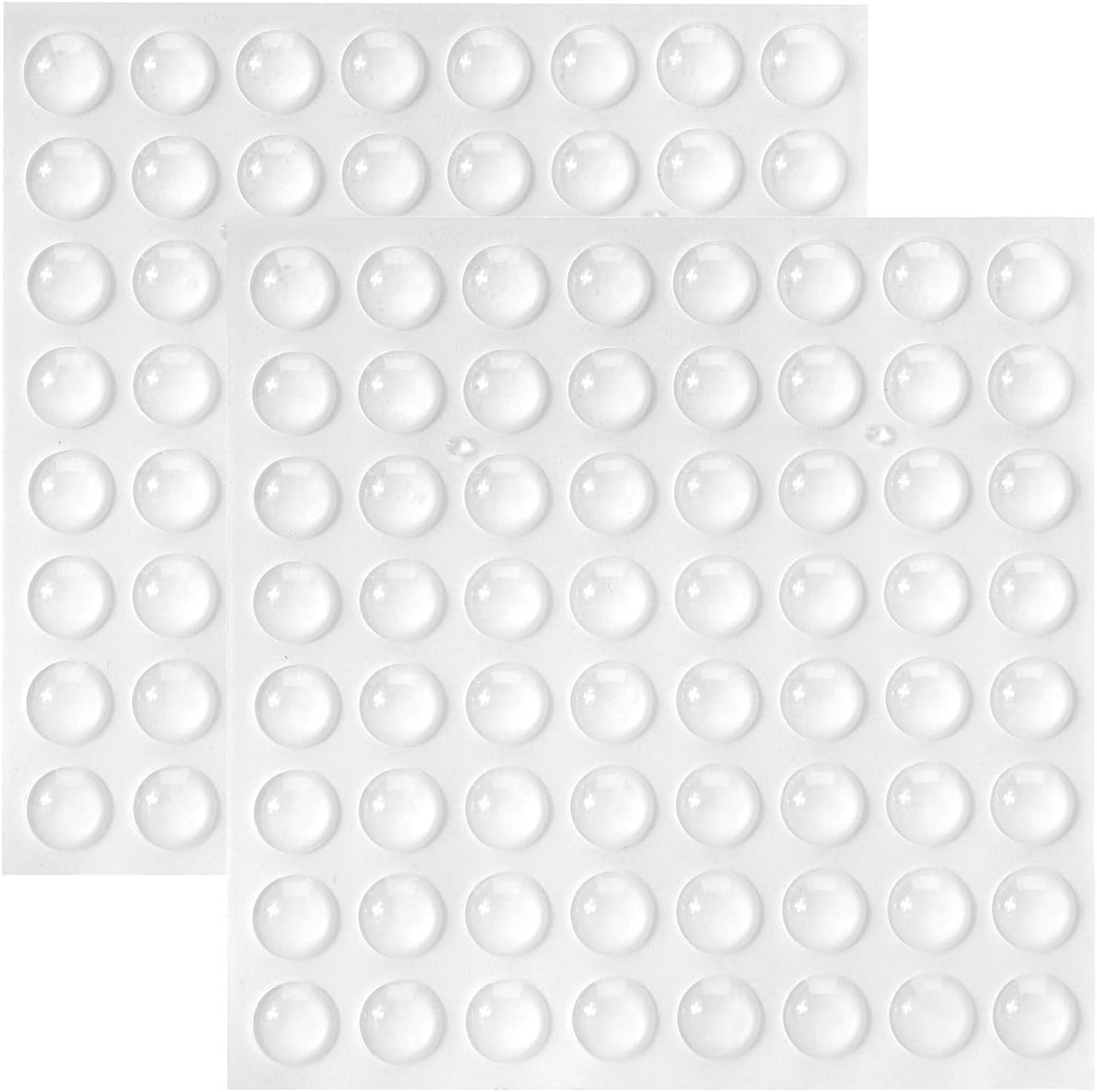 200Pack Clear Cabinet Door Bumpers – 5/16 Inch Diameter Silicone Door Stoppers f