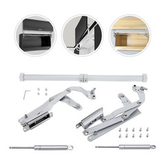 2pcs Cabinet Door Hinges Folding Lift Up Top Vertical Swing Furniture Hardware