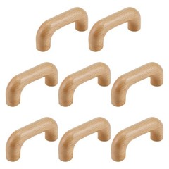 8 Pack Hardware Wooden Handles Arch Wood Cabinet Pulls Finished Wooden Drawer…