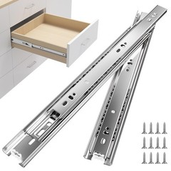 Side Mount 3 Fold Full Extension Drawer Slides 16 Inch 1 Pair Solid Ball Bear…