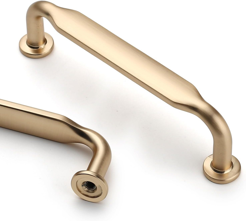 Asidrama 2 Pack 3 Inch(76mm) Brushed Brass Kitchen Cabinet Handles, Cabinet Pull