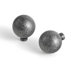 6 PCS Weathered Nickel Cabinet Knob 1.0 Inch Antique Pewter Zinc Alloy
