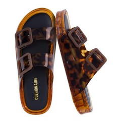 Cushionaire Pool Slides For Women Waterproof Double Buckle Adjustable Slip-On