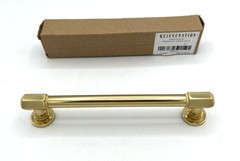 Rejuvenation Drawer Pull Aged Brass 6 in Hassalo C106312