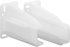 MP7227 Drawer Track Back Plate, 5/16 In. x 7/8 In., Plastic, White (1 Set)