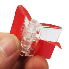 Zorveiio 12Pcs Acrylic Hinges, 35x25mm Self-Adhesive Clear 25x35mm,