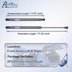 Front Hood Struts Shocks Lift Supports Gas Springs 4339 Compatible with Ford F-2