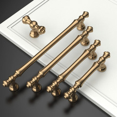 Amerdeco 10 Pack Champagne Bronze Cabinet Pulls 5 Inch(128mm) Hole Center Cabine