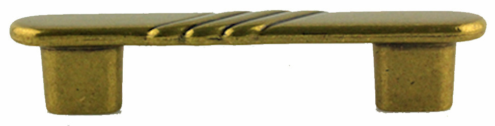 (5 Pack) 3 inch or 3-3/4 inch Dual Mount Regency Brass Pull Design Details Antiq