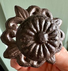 Vintage Old World Moroccan Drawer Cabinet Door Knob Pull BRWN Cast Iron Metal 3″
