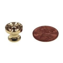 FKI Hardware Period Brass 1/2″ Round Solid Brass Cabinet Knob Polished Brass Q64