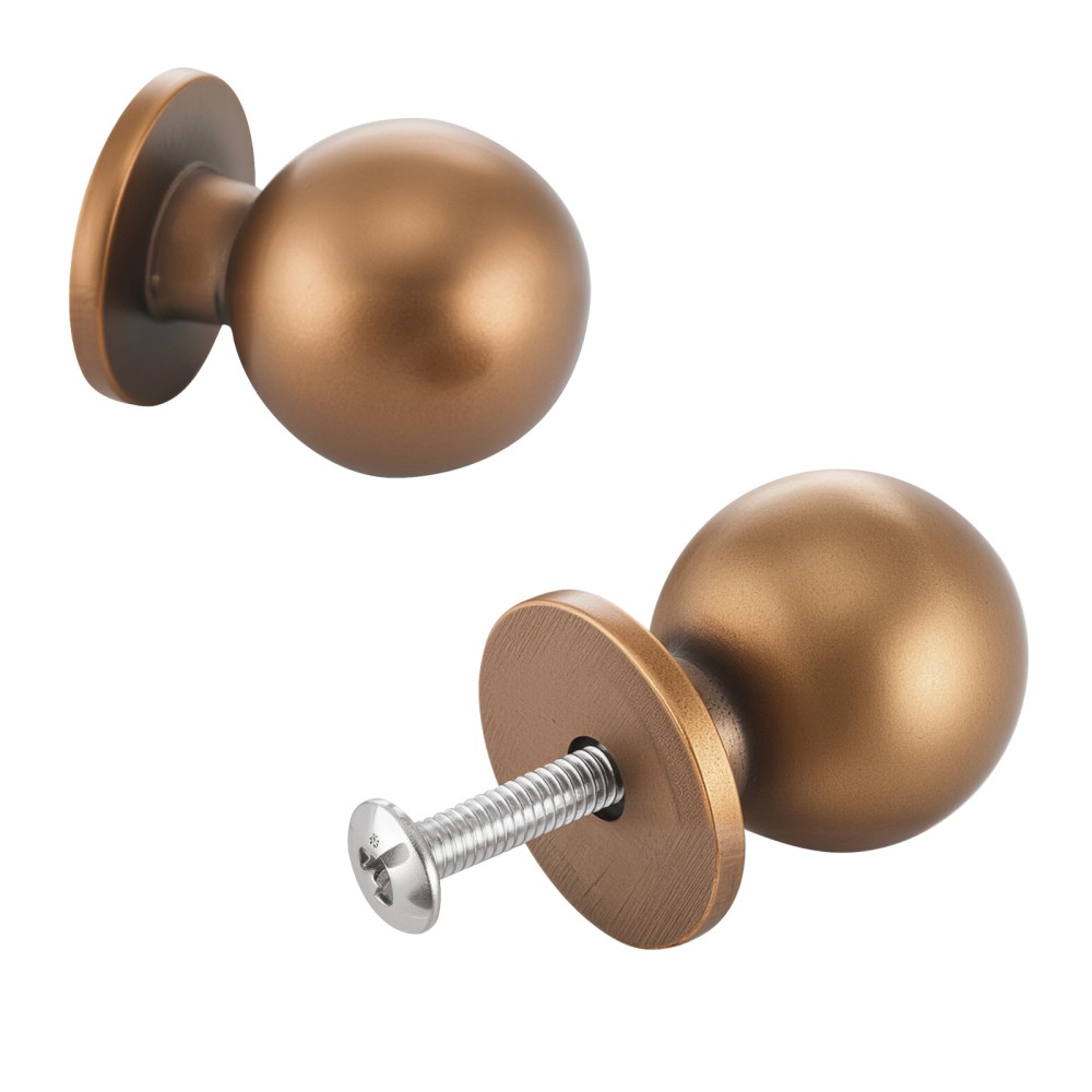 12Pack Cabinet Knobs,0.98in Zinc Alloy Drawer Pulls Door Handles Round w/ Screws