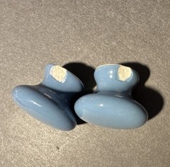 20 Enameled Porcelain Cupboard/drawer Knobs In Blk/Blue/ Ballet Pink Pre-owned