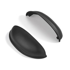 ZAUYX 2 Pack 4″ Drawer Pulls Matte Black 4″(102mm) Hole Center,