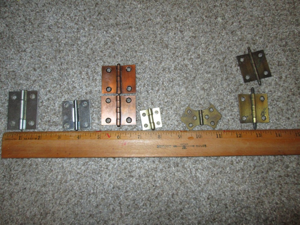 Lot of 8 assorted hinges