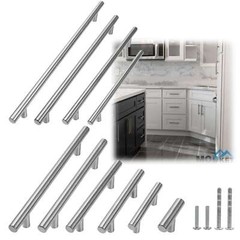 Brushed Nickel 304 Stainless Steel Bar Pulls Kitchen Cabinet Handles Knobs