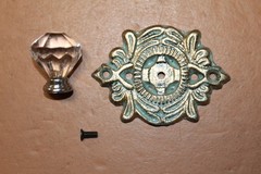 1-CRYSTAL DELIGHT Ornate Drawer Pull,Vanity Hardware,French Country Decor,HW-35